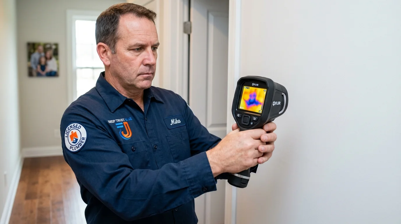 Thermal imaging leak detection by Johns Plumbing LLC in Granite City